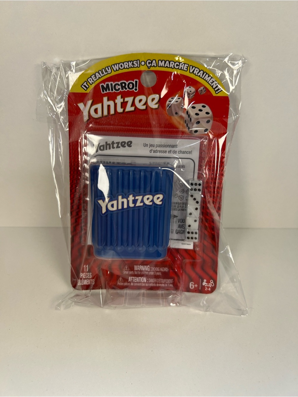 Micro Yahtzee Dice Game Hasbro Mini Travel Game NIB New Sealed Stocking Stuffer